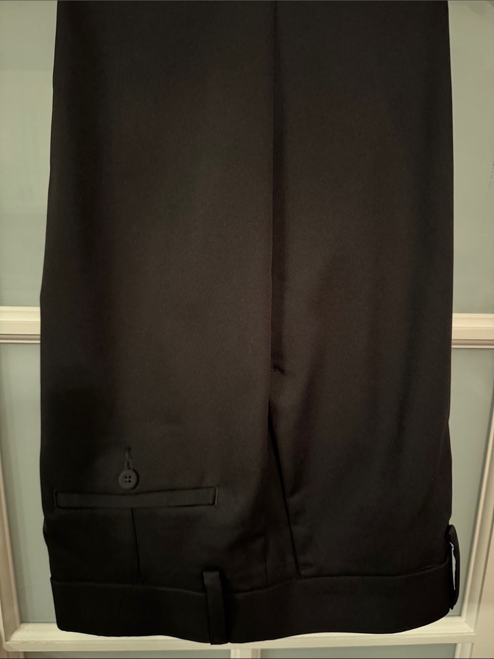 Men's  Black Haggar Cool Right Performance Flex Flat Front Slim Fit Pants